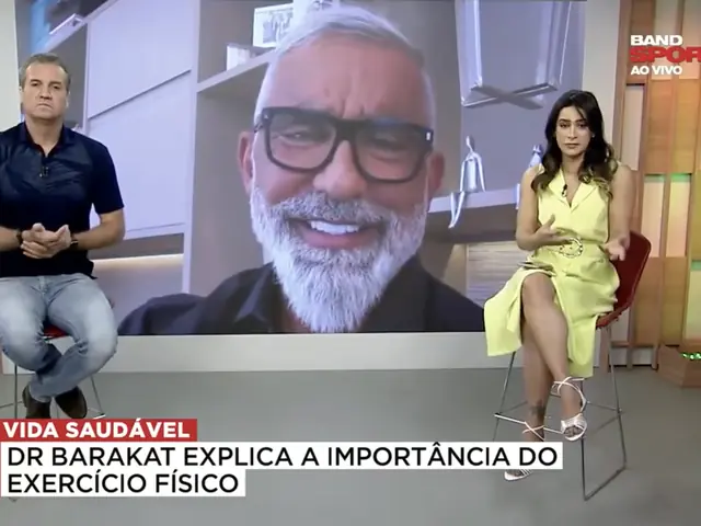 Dr. Barakat ao vivo no programa Viva o Esporte, da Band